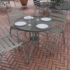 image:imageFlash Furniture Bellamy 2375 Round IndoorOutdoor Tempered Glass Metal Frame Side TableClear TopSilver Frame