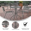 image:imageFlash Furniture Bellamy 2375 Round IndoorOutdoor Tempered Glass Metal Frame Side TableClear TopSilver Frame