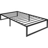 image:imageFlash Furniture Bentley 14 Metal Platform Bed Frame  Black FrameSteel Slat Supports  125 Underbed Storage  No Box Spring Needed  Quick Lock FunctionalityTwin