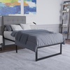 image:imageFlash Furniture Bentley 14 Metal Platform Bed Frame  Black FrameSteel Slat Supports  125 Underbed Storage  No Box Spring Needed  Quick Lock FunctionalityTwin