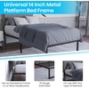 image:imageFlash Furniture Bentley 14 Metal Platform Bed Frame  Black FrameSteel Slat Supports  125 Underbed Storage  No Box Spring Needed  Quick Lock FunctionalityTwin
