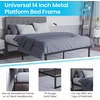 image:imageFlash Furniture Bentley 14 Metal Platform Bed Frame  Black FrameSteel Slats  125 Underbed Storage  No Box Spring Needed  Quick Lock FunctionalityQueen