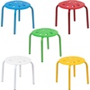 image:imageFlash Furniture Bentley Plastic Nesting Stack Stools 115Height Assorted Colors 5 Pack