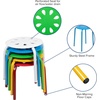 image:imageFlash Furniture Bentley Plastic Nesting Stack Stools 115Height Assorted Colors 5 Pack