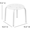 image:imageFlash Furniture Bentley Plastic Nesting Stack Stools 115Height Assorted Colors 5 Pack