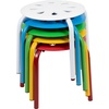 image:imageFlash Furniture Bentley Plastic Nesting Stack Stools 115Height Assorted Colors 5 Pack