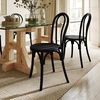 image:imageFlash Furniture Betsy Commercial Solid Wood Dining Chair Thonet Style Stackable Design Mortise and Tenon 350 lbs Static Weight Capacity Early AmericanBlack