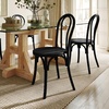 image:imageFlash Furniture Betsy Commercial Solid Wood Dining Chair Thonet Style Stackable Design Mortise and Tenon 350 lbs Static Weight Capacity Early AmericanBlack
