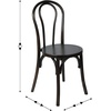 image:imageFlash Furniture Betsy Commercial Solid Wood Dining Chair Thonet Style Stackable Design Mortise and Tenon 350 lbs Static Weight Capacity Set of 2 White WashEarly American Wood