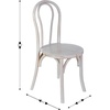 image:imageFlash Furniture Betsy Commercial Solid Wood Dining Chair Thonet Style Stackable Design Mortise and Tenon 350 lbs Static Weight Capacity Set of 2 White WashWhite Wash