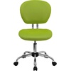 image:imageFlash Furniture Beverly MidBack Swivel Mesh Office Chair with Padded Seat HeightAdjustable Ergonomic Padded Office Desk Chair BlackChromeApple Green