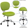 image:imageFlash Furniture Beverly MidBack Swivel Mesh Office Chair with Padded Seat HeightAdjustable Ergonomic Padded Office Desk Chair BlackChromeApple Green