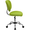 image:imageFlash Furniture Beverly MidBack Swivel Mesh Office Chair with Padded Seat HeightAdjustable Ergonomic Padded Office Desk Chair BlackChromeApple Green