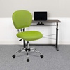 image:imageFlash Furniture Beverly MidBack Swivel Mesh Office Chair with Padded Seat HeightAdjustable Ergonomic Padded Office Desk Chair BlackChromeApple Green