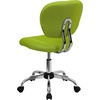 image:imageFlash Furniture Beverly MidBack Swivel Mesh Office Chair with Padded Seat HeightAdjustable Ergonomic Padded Office Desk Chair BlackChromeApple Green
