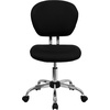 image:imageFlash Furniture Beverly MidBack Swivel Mesh Office Chair with Padded Seat HeightAdjustable Ergonomic Padded Office Desk Chair BlackChromeBlack