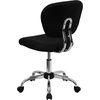 image:imageFlash Furniture Beverly MidBack Swivel Mesh Office Chair with Padded Seat HeightAdjustable Ergonomic Padded Office Desk Chair BlackChromeBlack