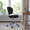 image:imageFlash Furniture Beverly MidBack Swivel Mesh Office Chair with Padded Seat HeightAdjustable Ergonomic Padded Office Desk Chair BlackChromeBlack