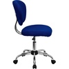 image:imageFlash Furniture Beverly MidBack Swivel Mesh Office Chair with Padded Seat HeightAdjustable Ergonomic Padded Office Desk Chair BlackChromeBlue