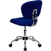 image:imageFlash Furniture Beverly MidBack Swivel Mesh Office Chair with Padded Seat HeightAdjustable Ergonomic Padded Office Desk Chair BlackChromeBlue