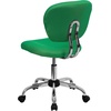 image:imageFlash Furniture Beverly MidBack Swivel Mesh Office Chair with Padded Seat HeightAdjustable Ergonomic Padded Office Desk Chair BlackChromeBright Green
