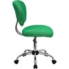 image:imageFlash Furniture Beverly MidBack Swivel Mesh Office Chair with Padded Seat HeightAdjustable Ergonomic Padded Office Desk Chair BlackChromeBright Green