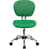 image:imageFlash Furniture Beverly MidBack Swivel Mesh Office Chair with Padded Seat HeightAdjustable Ergonomic Padded Office Desk Chair BlackChromeBright Green