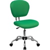 image:imageFlash Furniture Beverly MidBack Swivel Mesh Office Chair with Padded Seat HeightAdjustable Ergonomic Padded Office Desk Chair BlackChromeBright Green