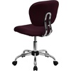 image:imageFlash Furniture Beverly MidBack Swivel Mesh Office Chair with Padded Seat HeightAdjustable Ergonomic Padded Office Desk Chair BlackChromeBurgundy
