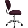 image:imageFlash Furniture Beverly MidBack Swivel Mesh Office Chair with Padded Seat HeightAdjustable Ergonomic Padded Office Desk Chair BlackChromeBurgundy