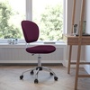 image:imageFlash Furniture Beverly MidBack Swivel Mesh Office Chair with Padded Seat HeightAdjustable Ergonomic Padded Office Desk Chair BlackChromeBurgundy