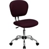 image:imageFlash Furniture Beverly MidBack Swivel Mesh Office Chair with Padded Seat HeightAdjustable Ergonomic Padded Office Desk Chair BlackChromeBurgundy