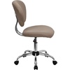 image:imageFlash Furniture Beverly MidBack Swivel Mesh Office Chair with Padded Seat HeightAdjustable Ergonomic Padded Office Desk Chair BlackChromeCoffee Brown