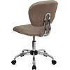 image:imageFlash Furniture Beverly MidBack Swivel Mesh Office Chair with Padded Seat HeightAdjustable Ergonomic Padded Office Desk Chair BlackChromeCoffee Brown