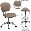 image:imageFlash Furniture Beverly MidBack Swivel Mesh Office Chair with Padded Seat HeightAdjustable Ergonomic Padded Office Desk Chair BlackChromeCoffee Brown