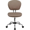 image:imageFlash Furniture Beverly MidBack Swivel Mesh Office Chair with Padded Seat HeightAdjustable Ergonomic Padded Office Desk Chair BlackChromeCoffee Brown