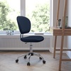 image:imageFlash Furniture Beverly MidBack Swivel Mesh Office Chair with Padded Seat HeightAdjustable Ergonomic Padded Office Desk Chair BlackChromeNavy