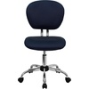 image:imageFlash Furniture Beverly MidBack Swivel Mesh Office Chair with Padded Seat HeightAdjustable Ergonomic Padded Office Desk Chair BlackChromeNavy