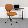 image:imageFlash Furniture Beverly MidBack Swivel Mesh Office Chair with Padded Seat HeightAdjustable Ergonomic Padded Office Desk Chair BlackChromeOrange