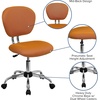 image:imageFlash Furniture Beverly MidBack Swivel Mesh Office Chair with Padded Seat HeightAdjustable Ergonomic Padded Office Desk Chair BlackChromeOrange