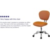 image:imageFlash Furniture Beverly MidBack Swivel Mesh Office Chair with Padded Seat HeightAdjustable Ergonomic Padded Office Desk Chair BlackChromeOrange