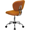 image:imageFlash Furniture Beverly MidBack Swivel Mesh Office Chair with Padded Seat HeightAdjustable Ergonomic Padded Office Desk Chair BlackChromeOrange