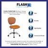 image:imageFlash Furniture Beverly MidBack Swivel Mesh Office Chair with Padded Seat HeightAdjustable Ergonomic Padded Office Desk Chair BlackChromeOrange