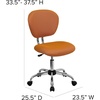 image:imageFlash Furniture Beverly MidBack Swivel Mesh Office Chair with Padded Seat HeightAdjustable Ergonomic Padded Office Desk Chair BlackChromeOrange