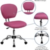 image:imageFlash Furniture Beverly MidBack Swivel Mesh Office Chair with Padded Seat HeightAdjustable Ergonomic Padded Office Desk Chair BlackChromePink