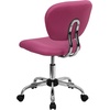 image:imageFlash Furniture Beverly MidBack Swivel Mesh Office Chair with Padded Seat HeightAdjustable Ergonomic Padded Office Desk Chair BlackChromePink
