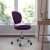image:imageFlash Furniture Beverly MidBack Swivel Mesh Office Chair with Padded Seat HeightAdjustable Ergonomic Padded Office Desk Chair BlackChromePurple
