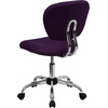 image:imageFlash Furniture Beverly MidBack Swivel Mesh Office Chair with Padded Seat HeightAdjustable Ergonomic Padded Office Desk Chair BlackChromePurple