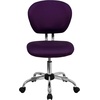 image:imageFlash Furniture Beverly MidBack Swivel Mesh Office Chair with Padded Seat HeightAdjustable Ergonomic Padded Office Desk Chair BlackChromePurple