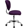 image:imageFlash Furniture Beverly MidBack Swivel Mesh Office Chair with Padded Seat HeightAdjustable Ergonomic Padded Office Desk Chair BlackChromePurple